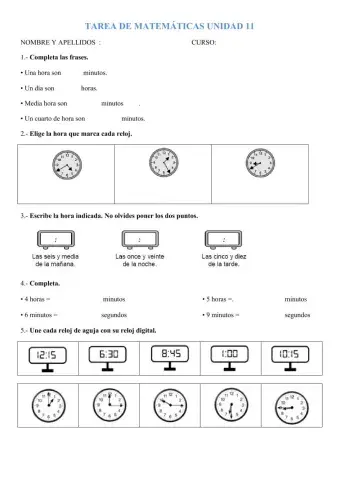 Las medidas del tiempo