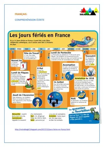 Jours fériés en France