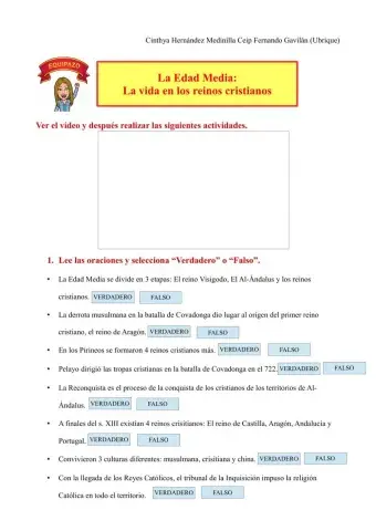 La Edad Media: La Sociedad en los reinos cristianos