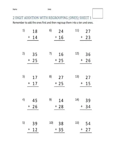 Addition with Regrouping