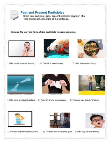 Past and Present Participles