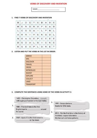 Verbs of invention & discovery