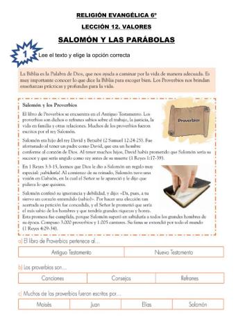 Salomón y las Parábolas