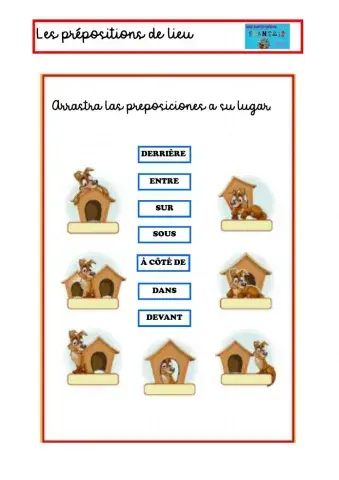 Les prépositions de lieu