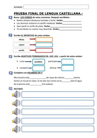 Prueba final de lengua castellana 3