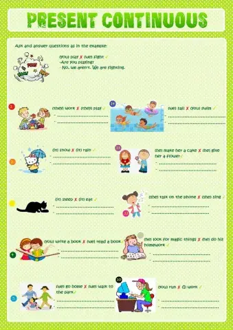 Present Continuous dialogues