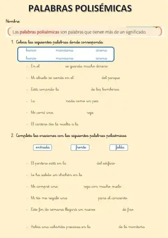 LENGUA. Palabras polisémicas