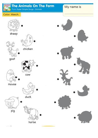 The animals on the farm