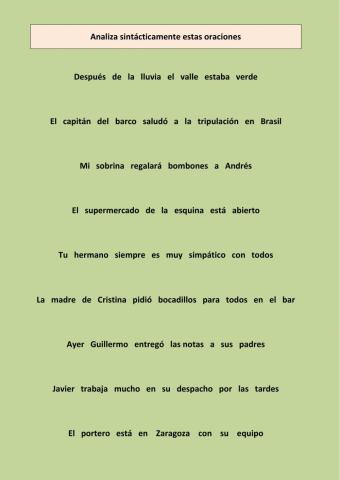 ANÁLISIS SINTÁCTICO