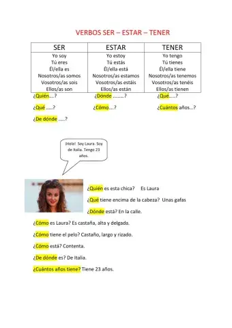 Preguntas+ SER-ESTAR-TENER
