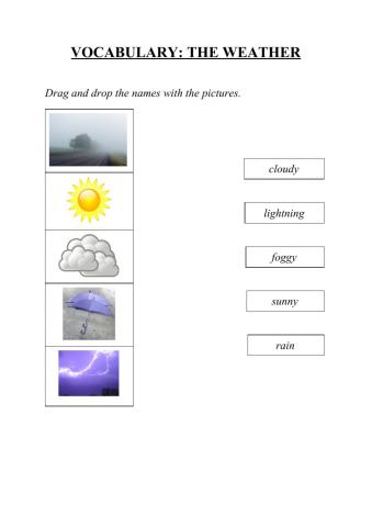 The weather - Vocabulary