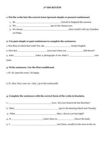 2º eso review 2