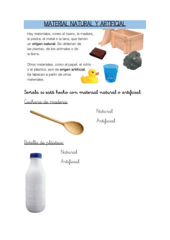 Materiales naturales y artificiales