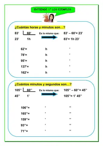 Horas, minutos y segundos