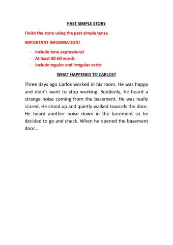 Past simple story