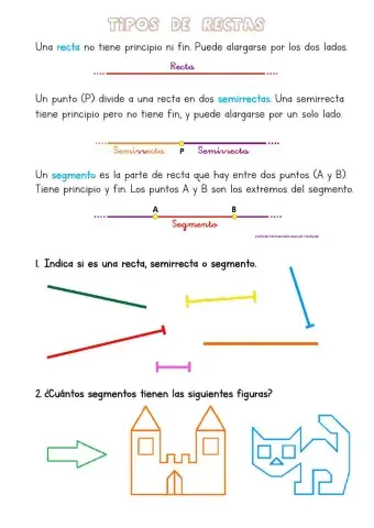 Segmento. Posición de dos rectas.