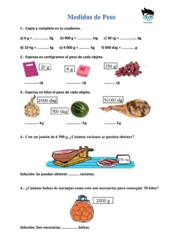 Medidas de Peso