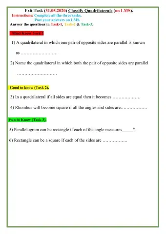 Classify quadrilaterals