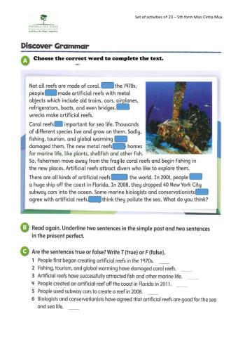 Coral Reefs-Reading