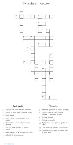 Crucigrama Heramientas Virtuales