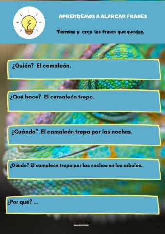 Aprendemos a alargar frases