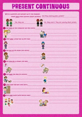 Present Continuous dialogues