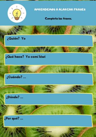 Aprendemos a alargar frases 4