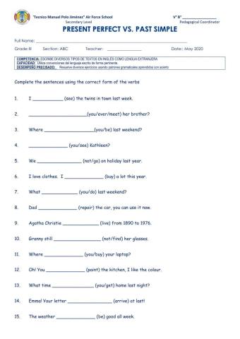 Simple Past .- Present Perfect