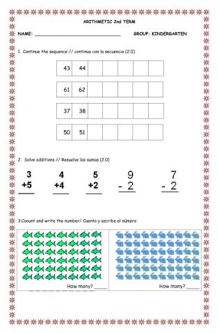 Evaluation second term kindergarten
