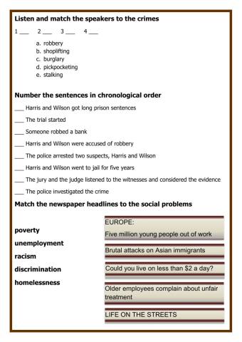 Crime and social problems