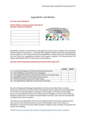 Jugendlicje und Medien