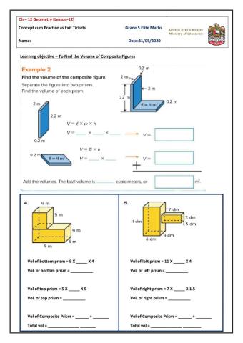 Volume of Composite Figures