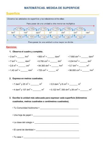 Medida de superficie