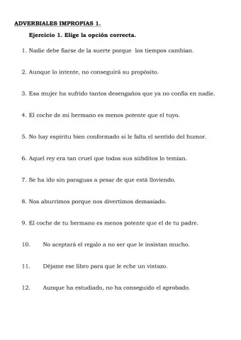 Adverbiales impropias 1