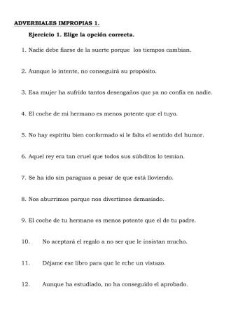 Adverbiales impropias 1
