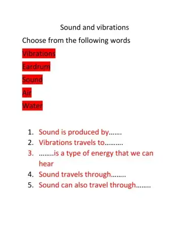 Sound and vibrations