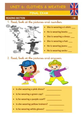 Clothes reading exam