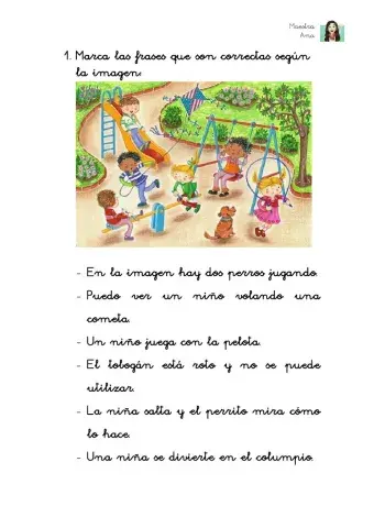 Marca la frase correcta según la imagen