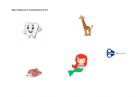 Selecciona silaba correspondiente