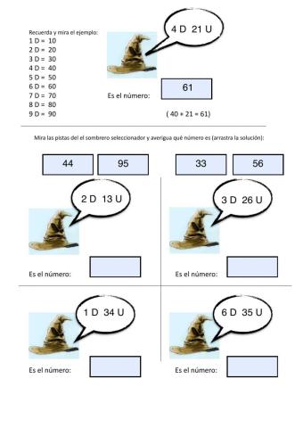 Componer números a partir de U D ABN