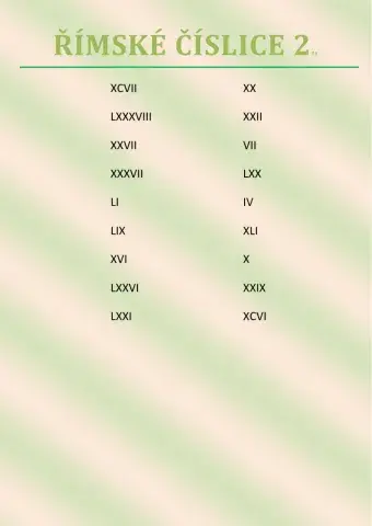 Římské číslice 2