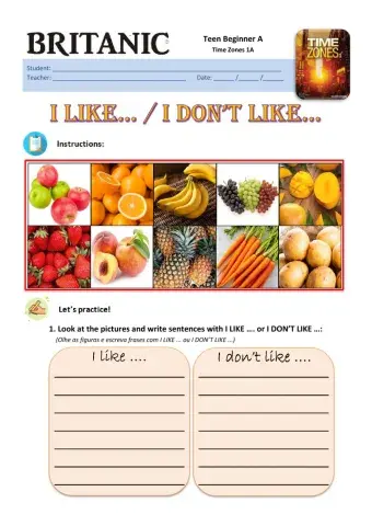Unit 5 - Fruit and Vegetable vocabulary