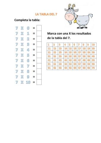 La Tabla del 7