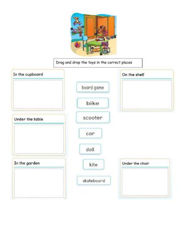 Drag nad drop the toys