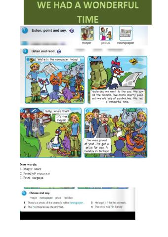 We had a wonderful time