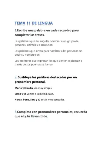 Tema 11 lengua