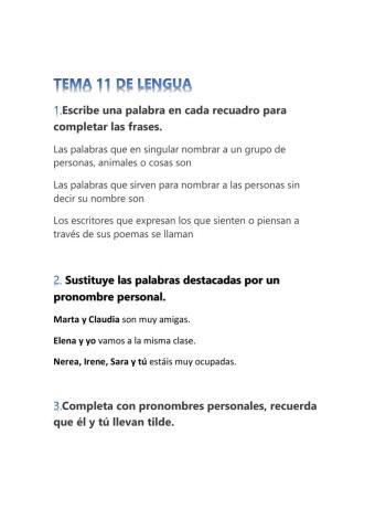 Tema 11 lengua
