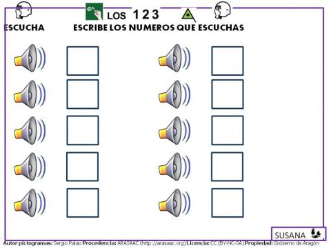 Del 1 al 5 en francés