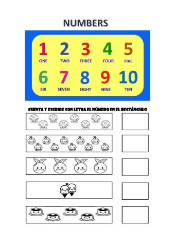 Numbers from 1 to 10