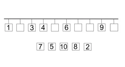 Brojevna crta do 10 nedostaje